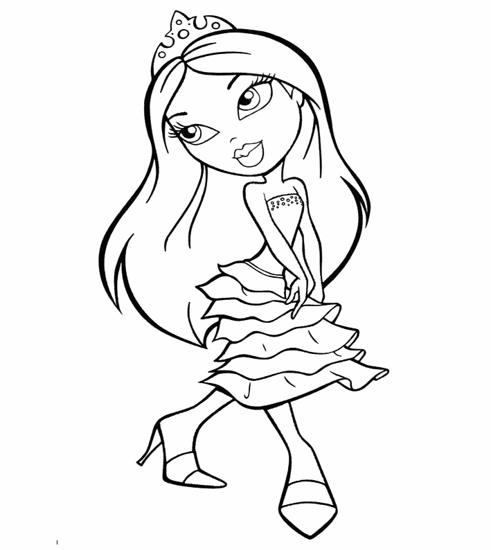 Bratz Coloring Page For Girls