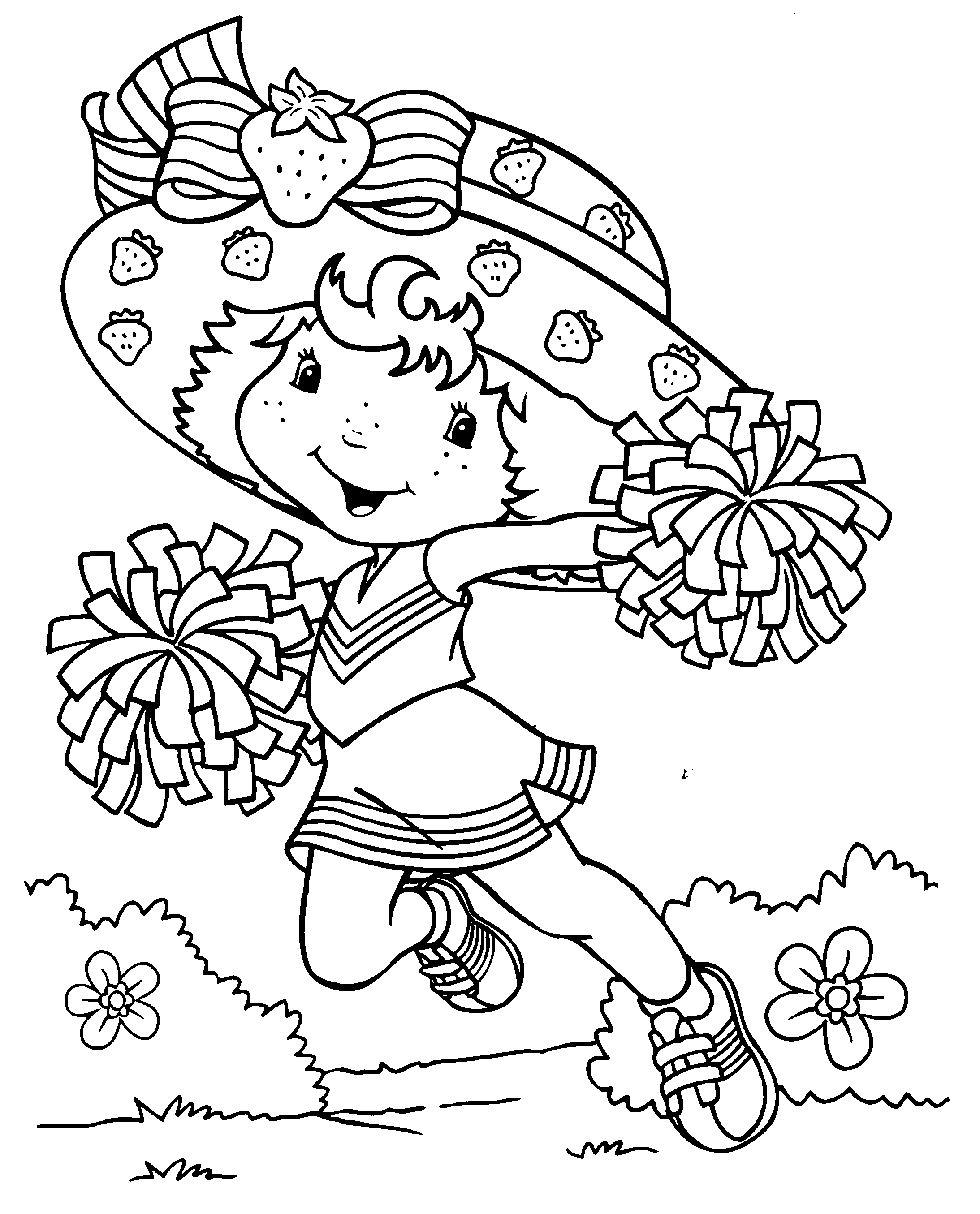 coloring page of a girl