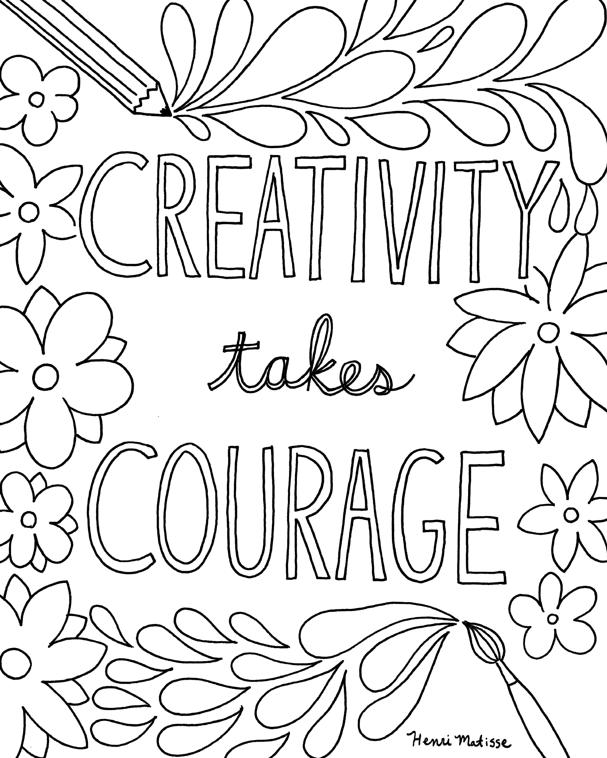 Printable Quote Coloring Pages