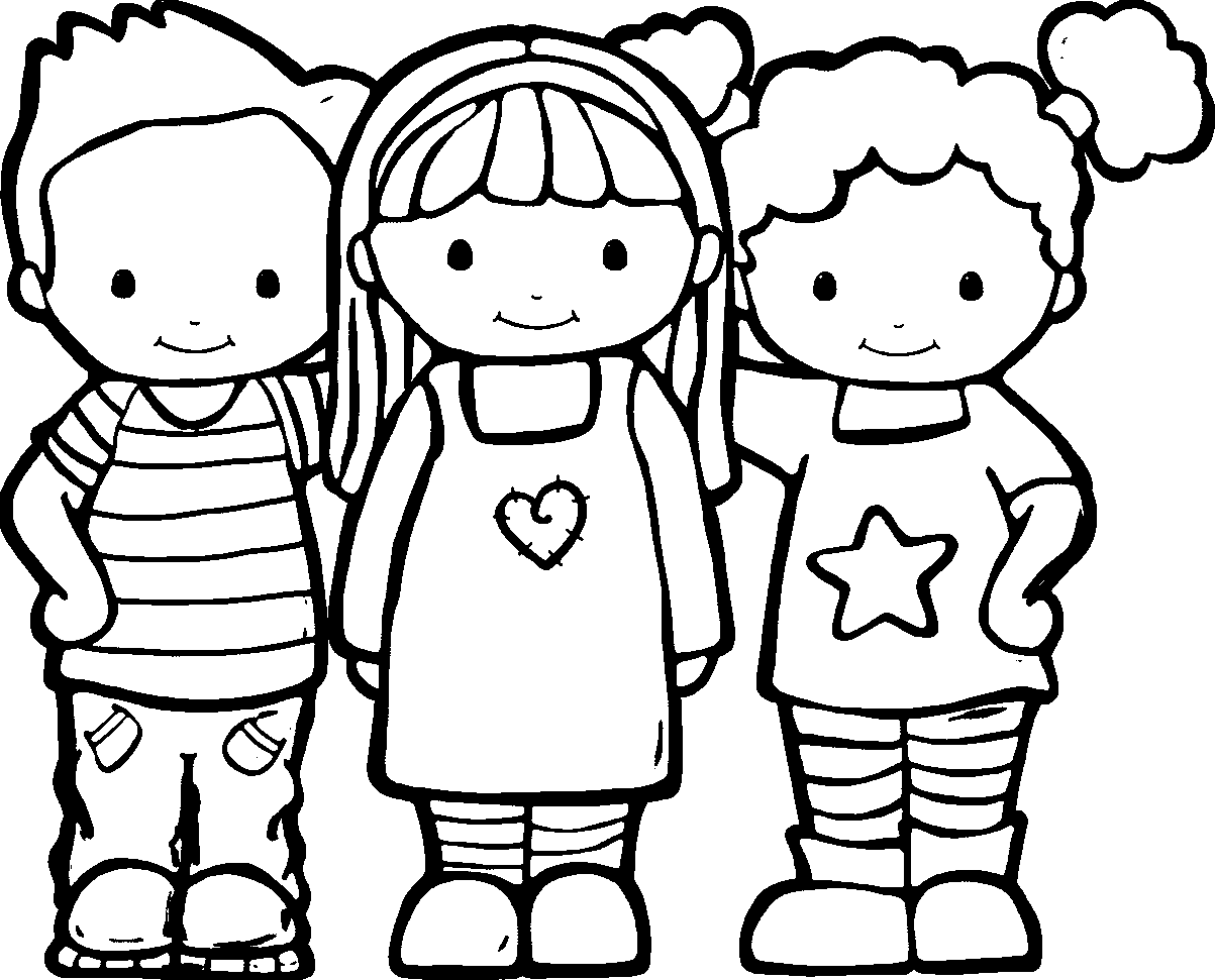 Best Friends Forever coloring image free to download or direct print