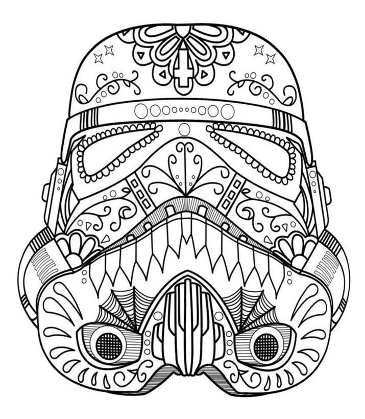 psychedelic skull coloring pages print