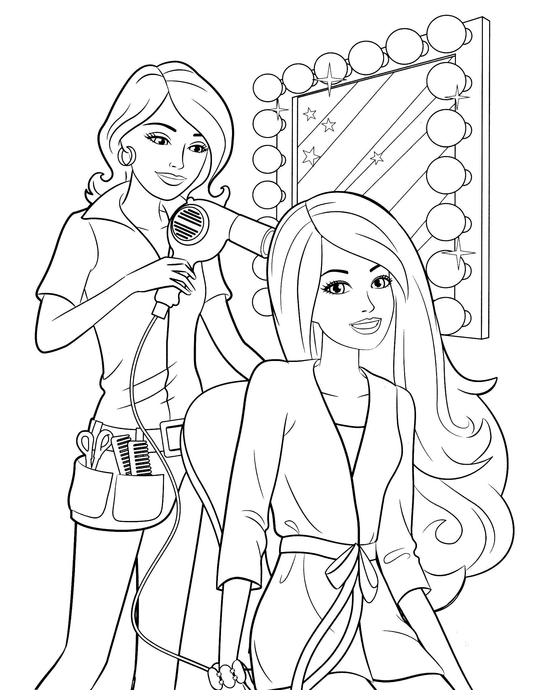 coloring pages of a girl