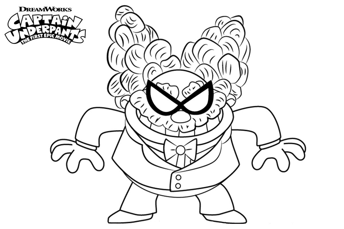 Captain Underpants Coloring Pages Best Coloring Pages For Kids