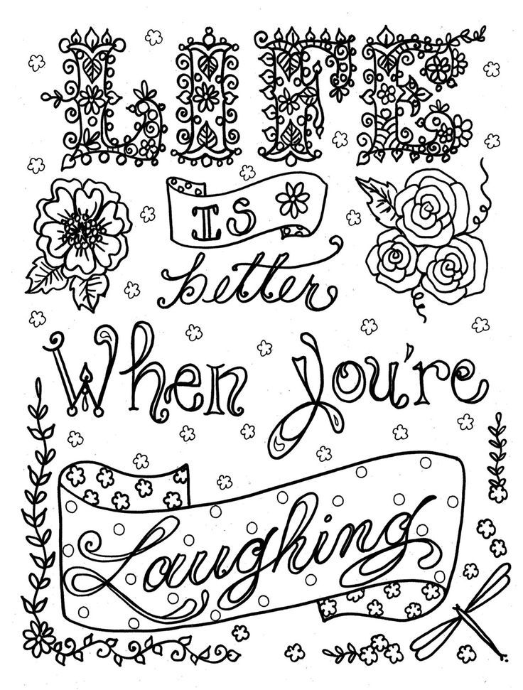 Quote Coloring Pages For Adults And Teens - Best Coloring Pages For Kids