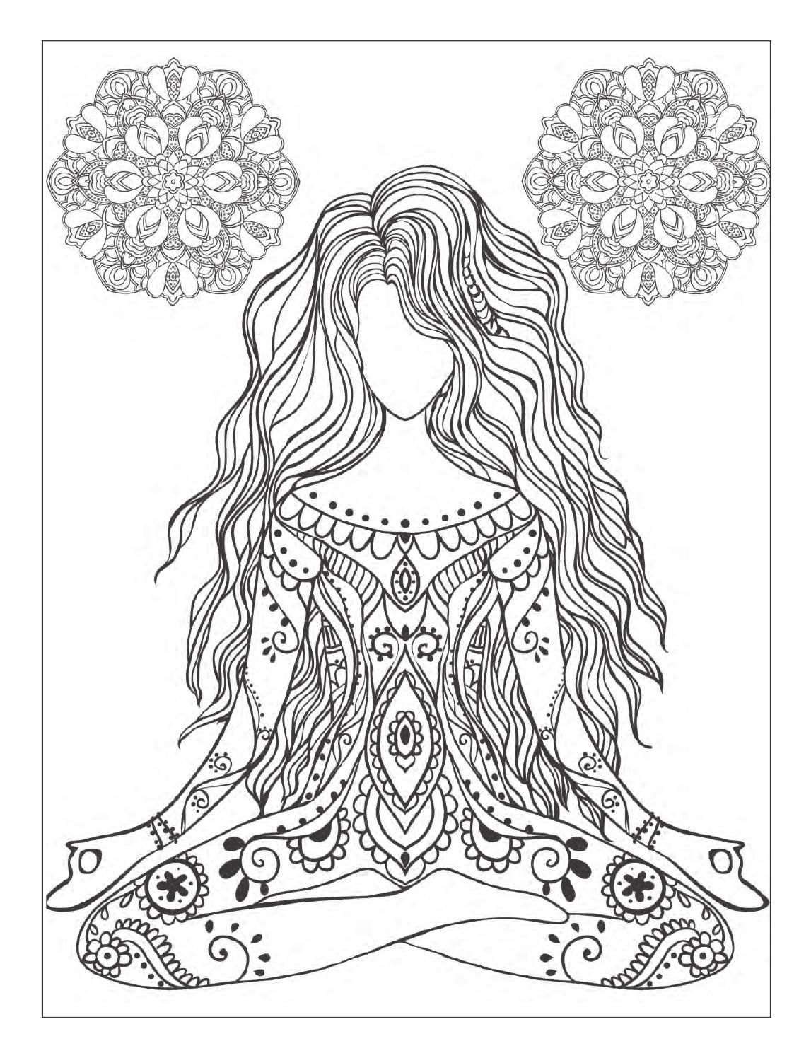 MINDFULNESS COLORING BOOK FOR ADULTS : Peaceful Zen Coloring Book