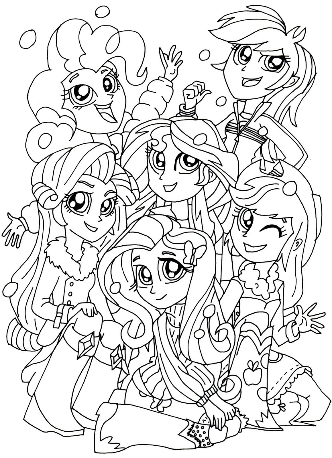 fluttershy human coloring page