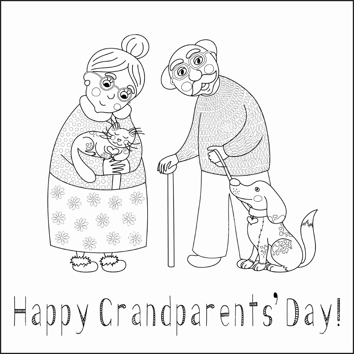 Free Printable Grandparents Day Coloring Pages - Printable Templates