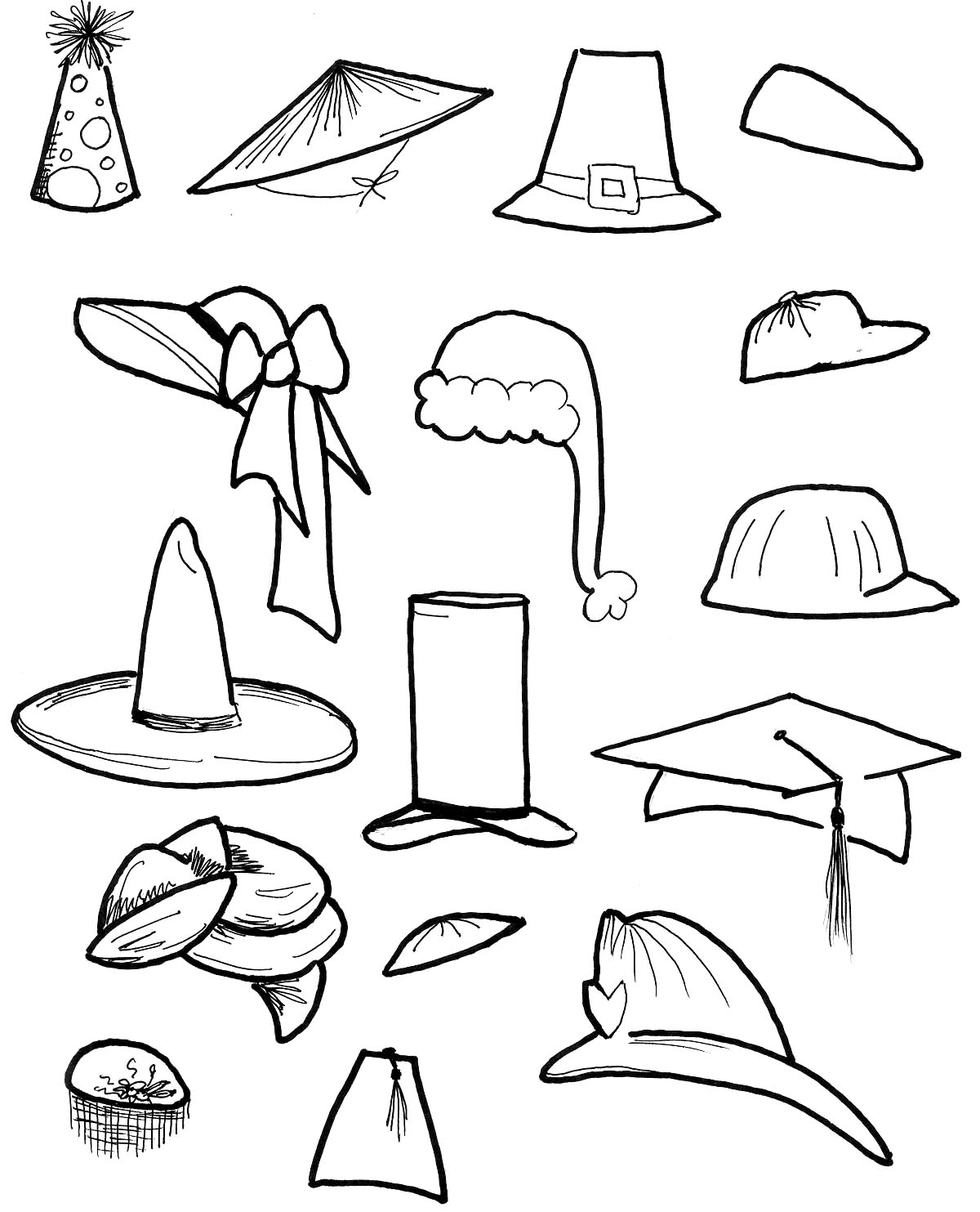 ladies hats coloring pages