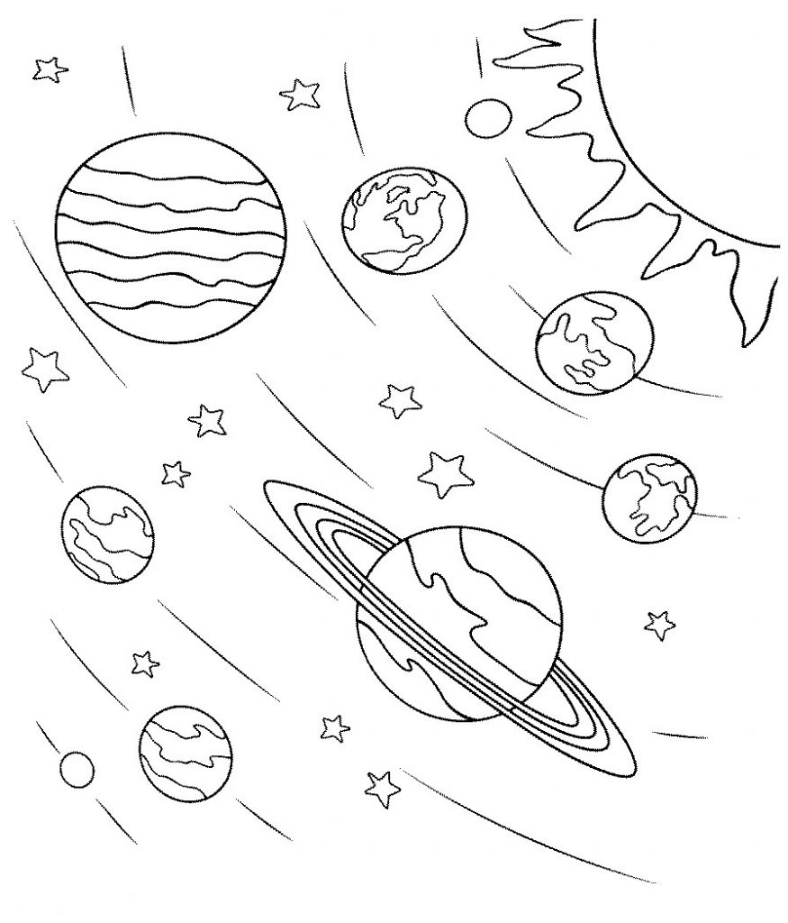 Space Coloring Sheets 10