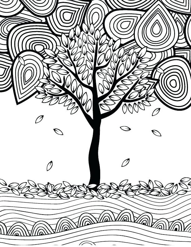 Trees Coloring Pages For Adults 8