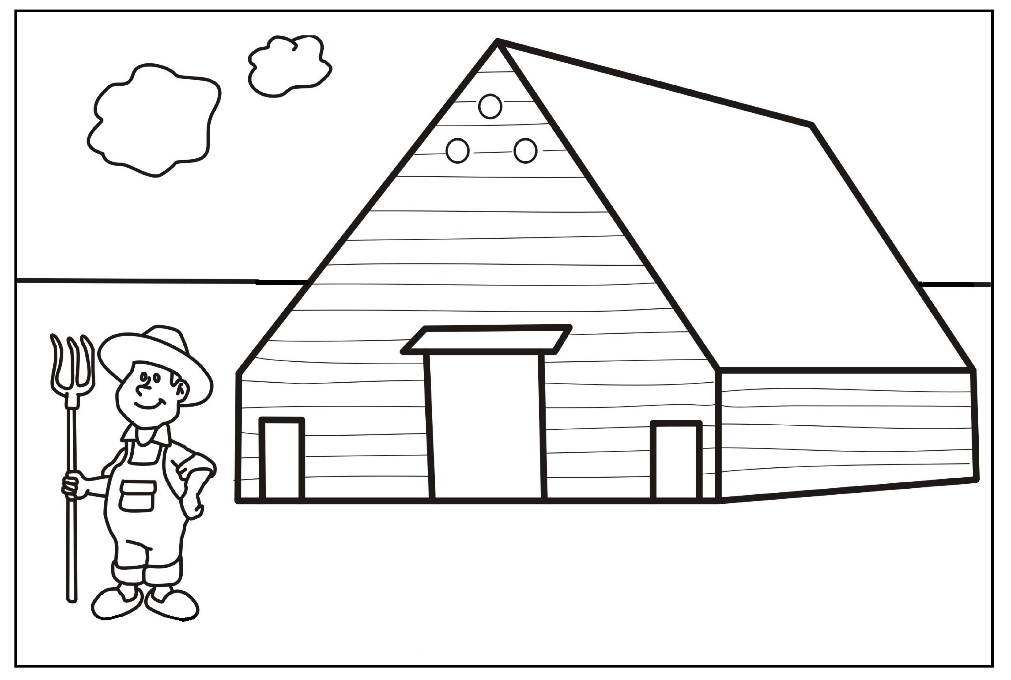 Printable Barn Coloring Pages