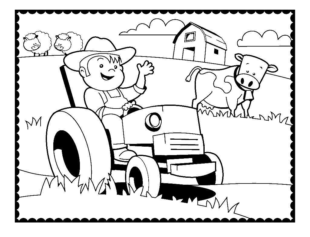 Ausmalbilder Zum Ausdrucken Landwirtschaft Tractor Coloring Pages
