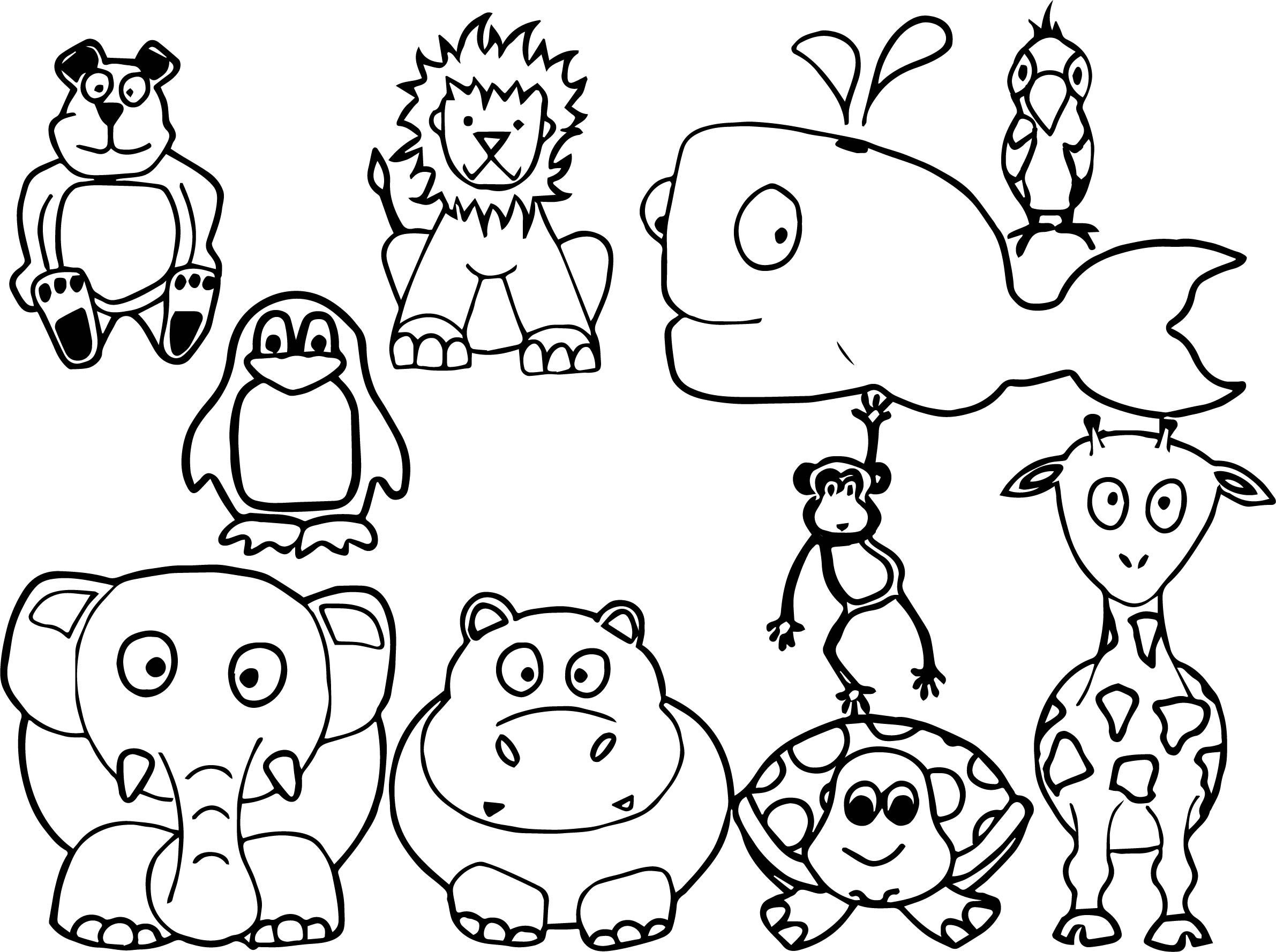 cute animal coloring pages pdf