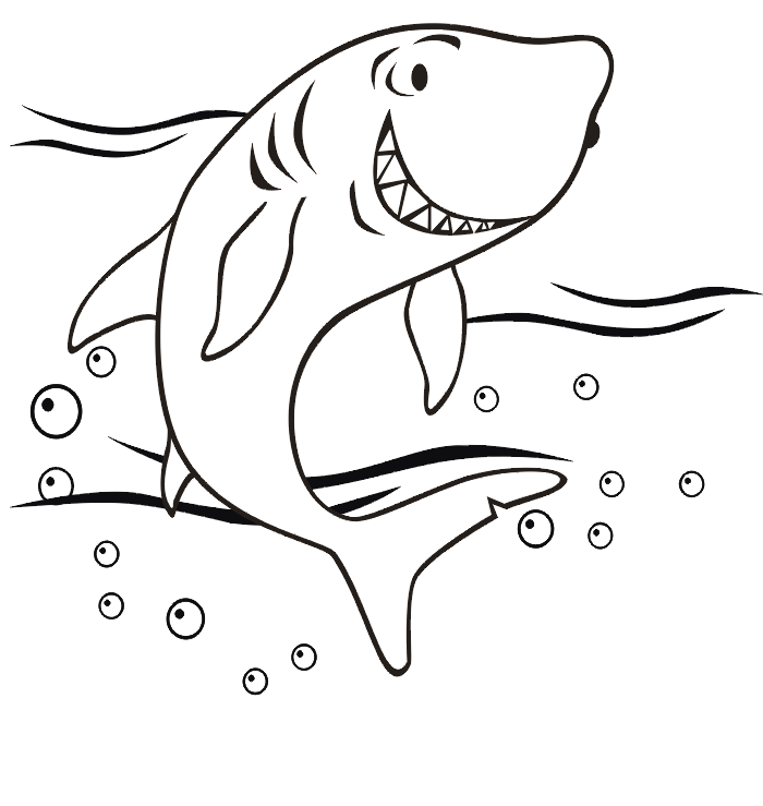 Shark Animal Coloring Page