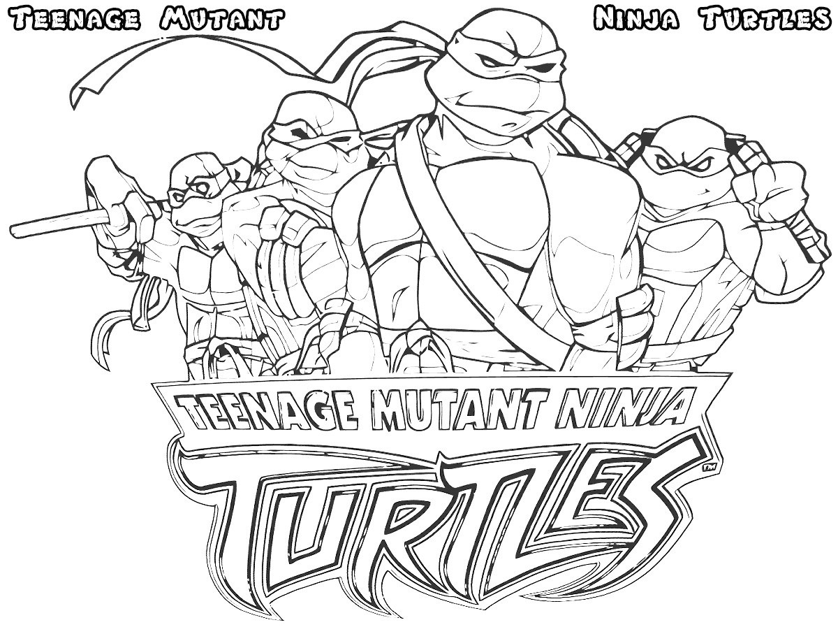 Ninja Turtles Coloring Pages Characters