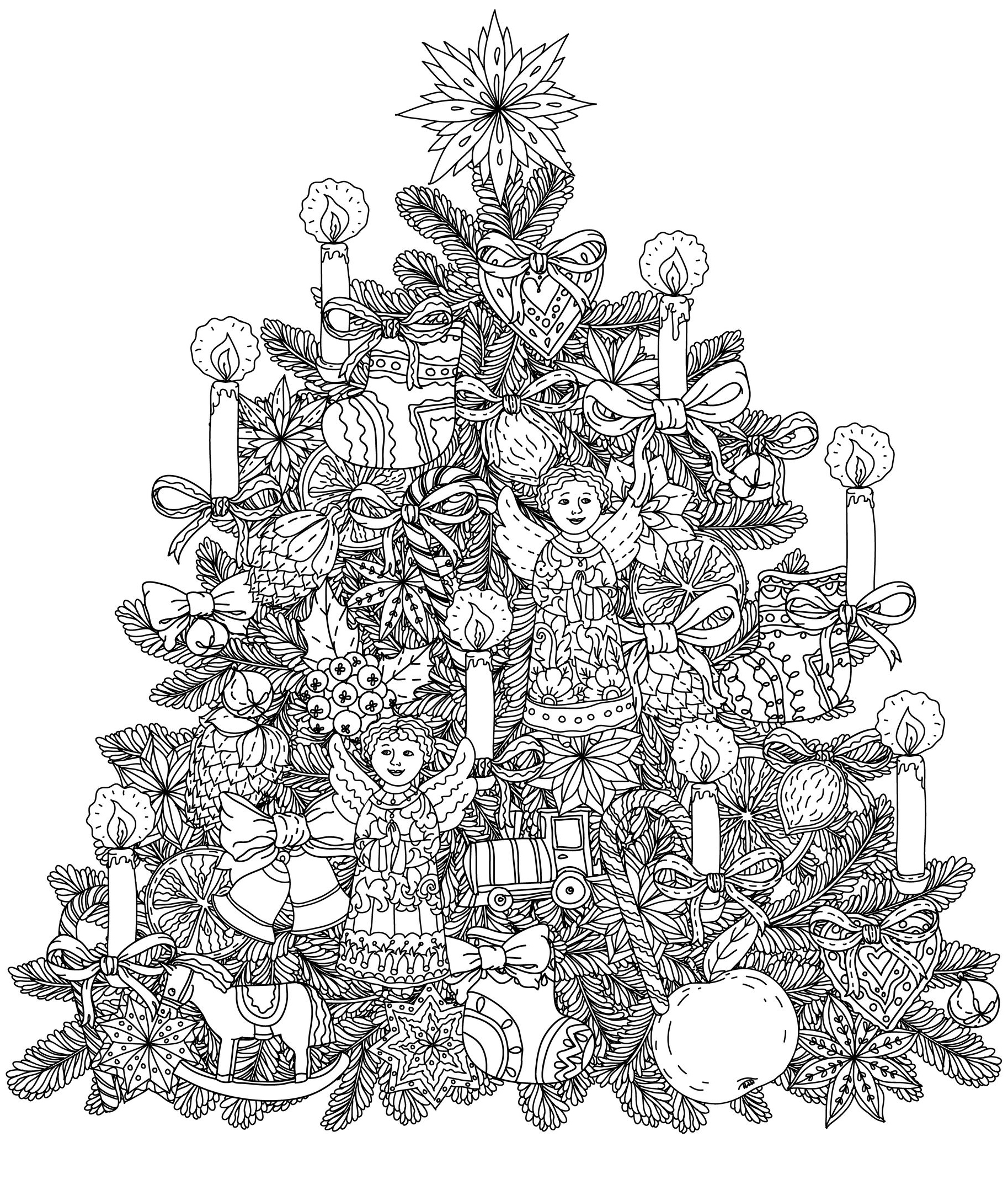 Free Coloring Pages Christmas Tree