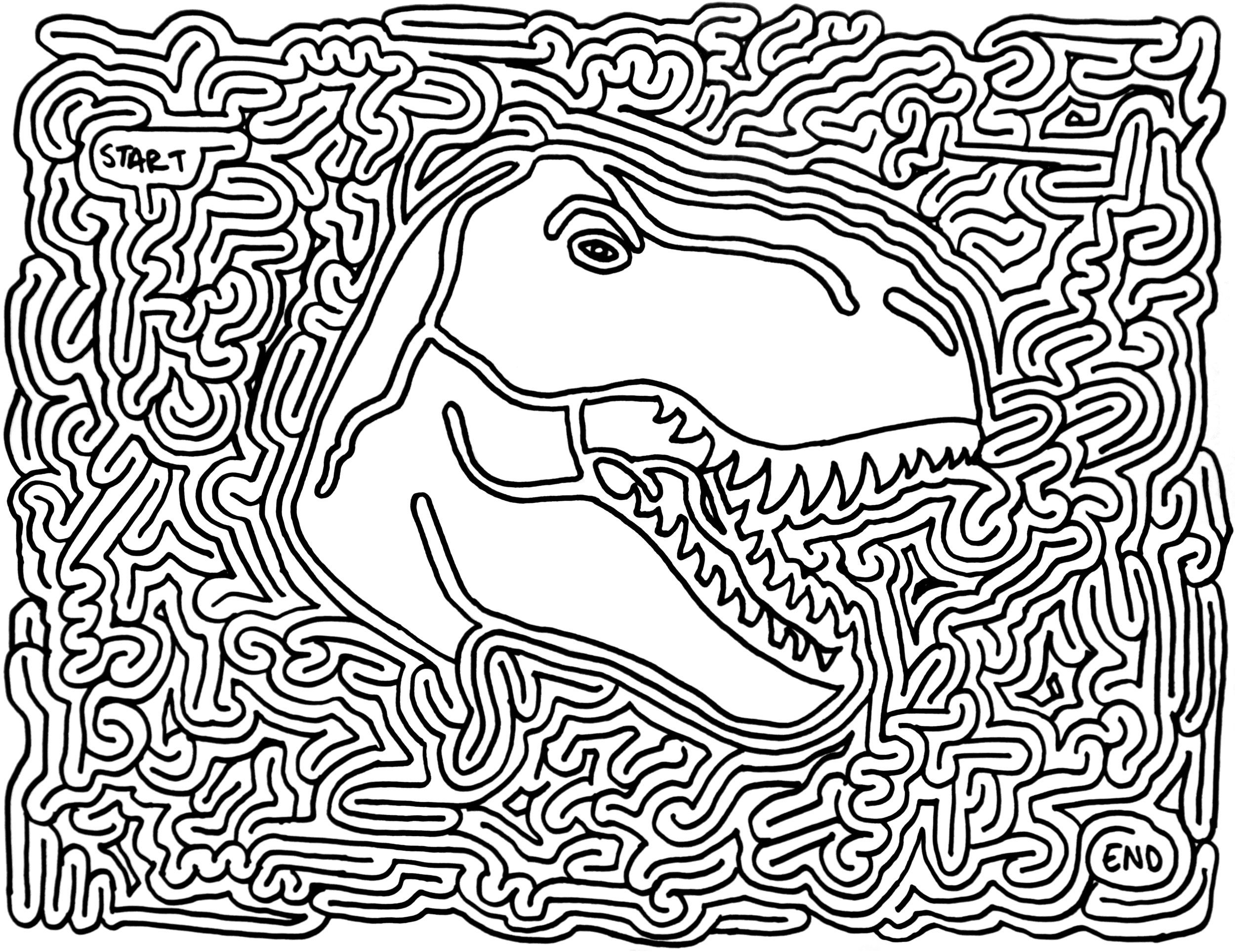 Maze Free Printable Coloring Pages