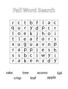 Fall Word Search - Best Coloring Pages For Kids