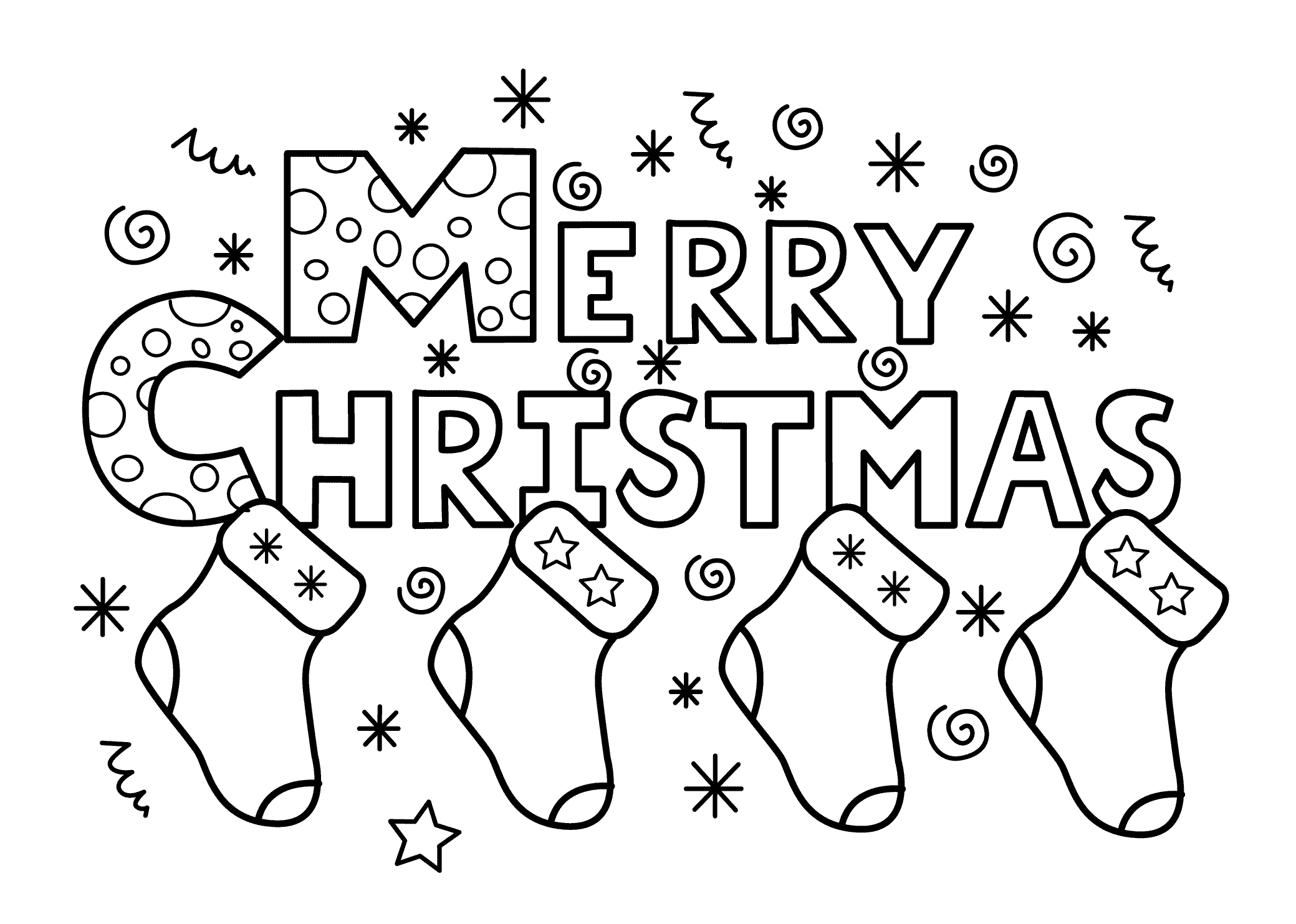Free Christmas Coloring Sheets For Preschoolers