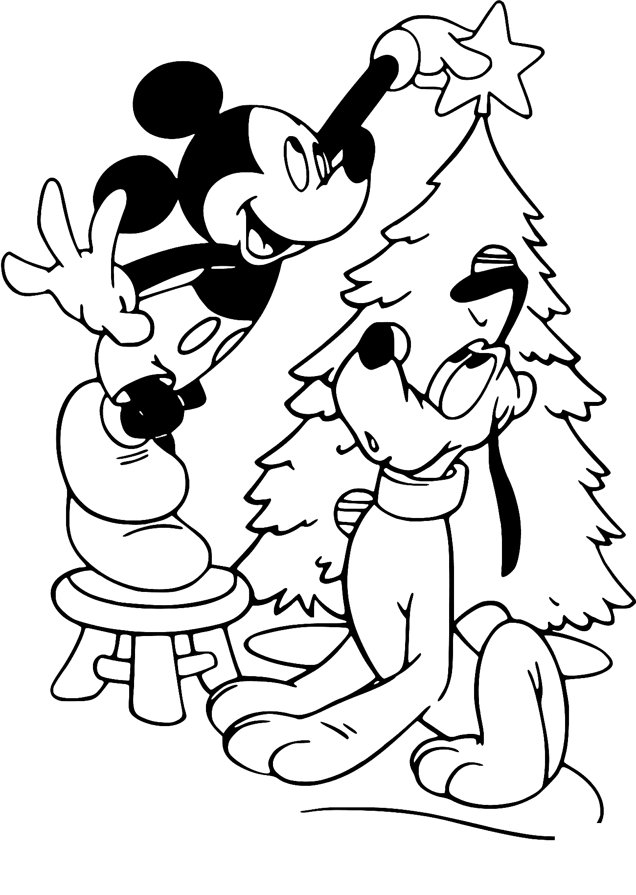 Mickey Mouse Christmas Coloring Pages - Best Coloring Pages For Kids