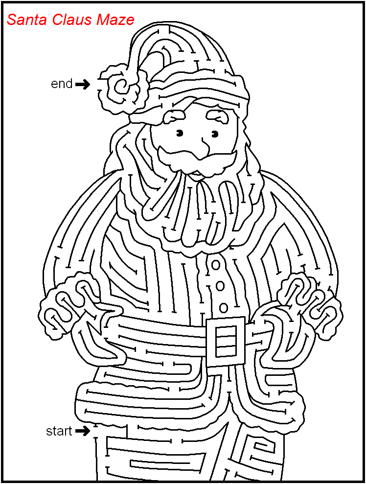 Download Christmas Mazes - Best Coloring Pages For Kids