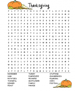 Thanksgiving Word Search - Best Coloring Pages For Kids