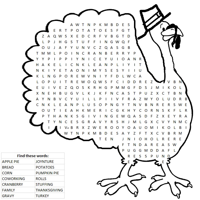 26 best ideas for coloring Printable Thanksgiving Word Search