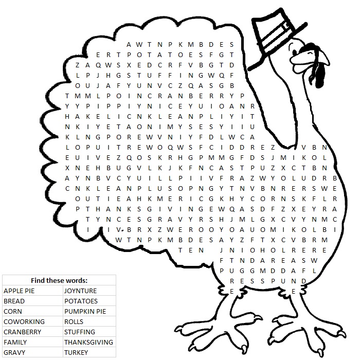 Thanksgiving Word Search Best Coloring Pages For Kids