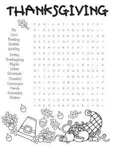 Thanksgiving Word Search - Best Coloring Pages For Kids