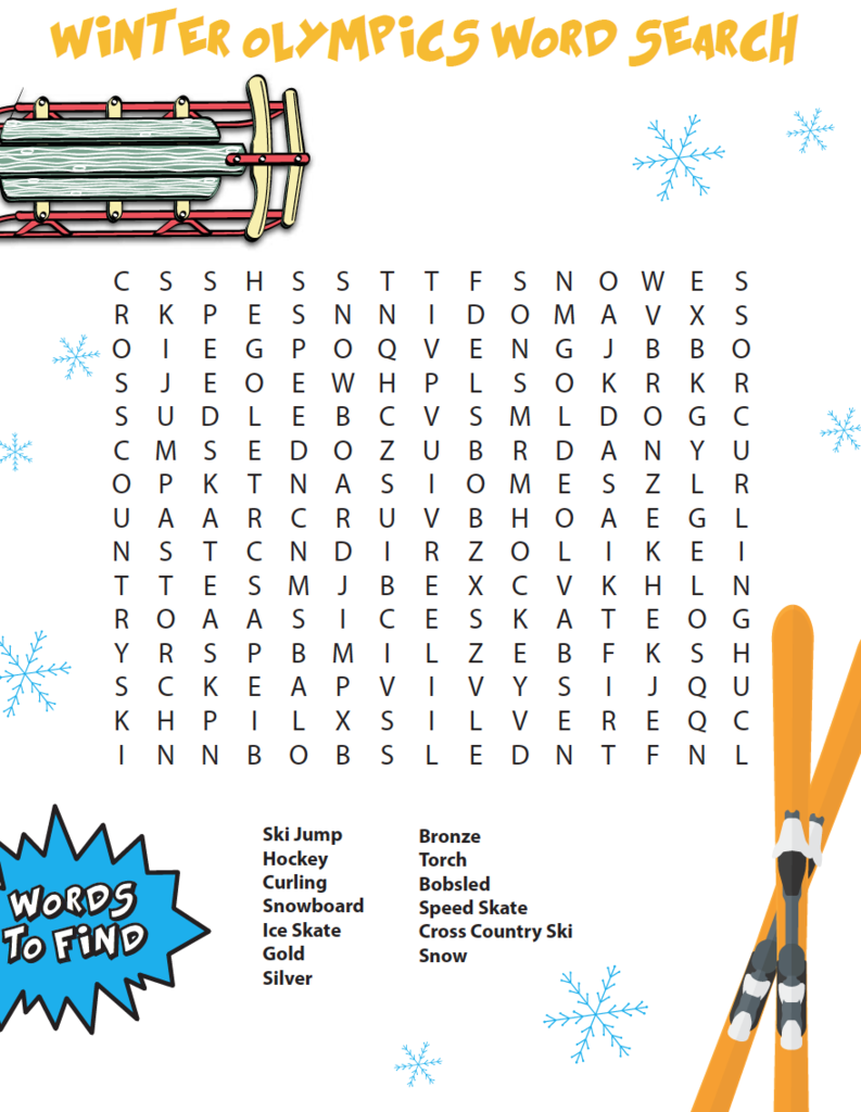 Winter Word Search Best Coloring Pages For Kids