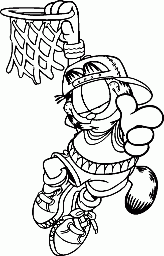 Cool Funny Coloring Pages Garfield