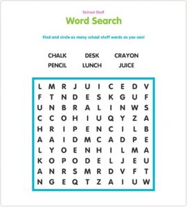 Easy Word Search For Kids - Best Coloring Pages For Kids