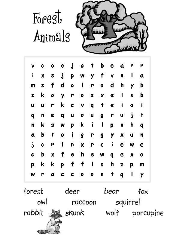 easy kids word search