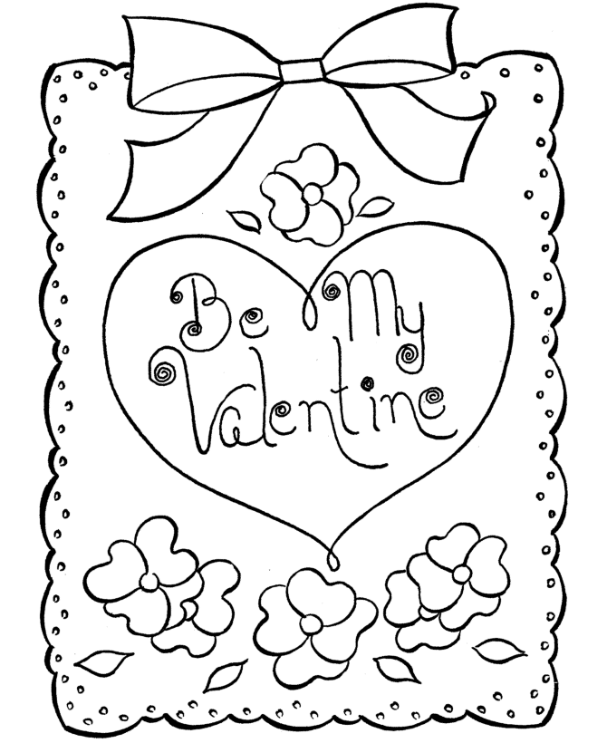 Printable Valentine Card To Color - Printable Word Searches