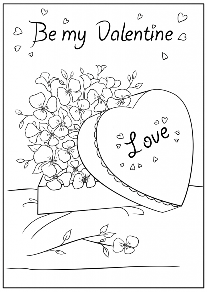 Printable Valentines Day Cards Best Coloring Pages For Kids