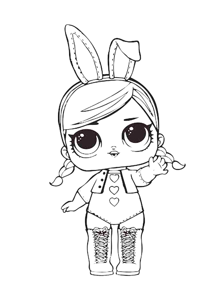 Bunny Lol Doll Coloring Page