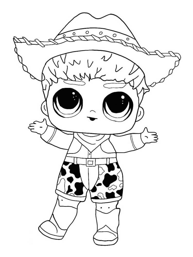 Cowboy Lol Coloring Page