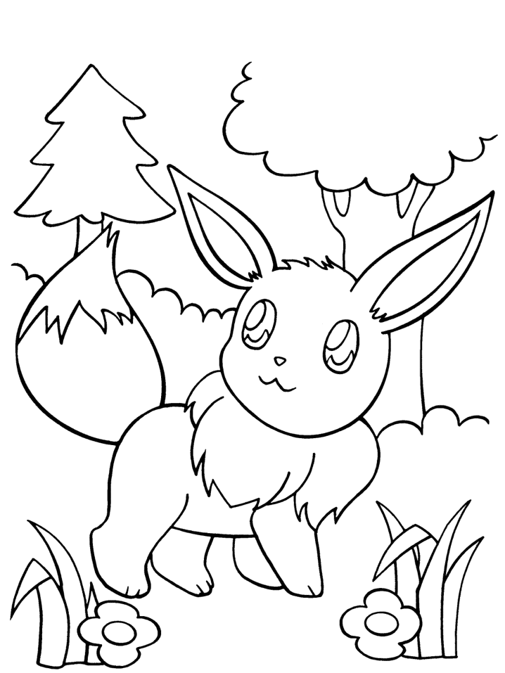 Cute Pikachu Coloring Page