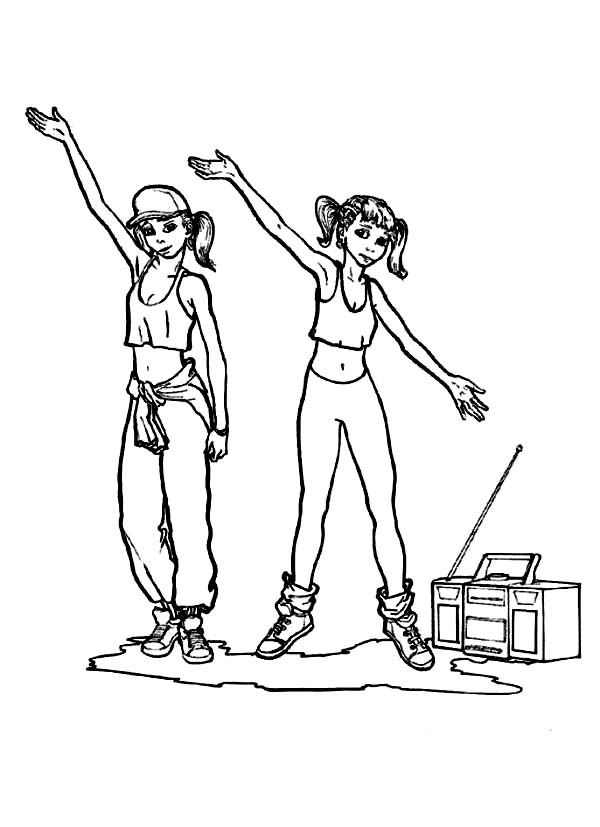 free coloring pages for girls dancers
