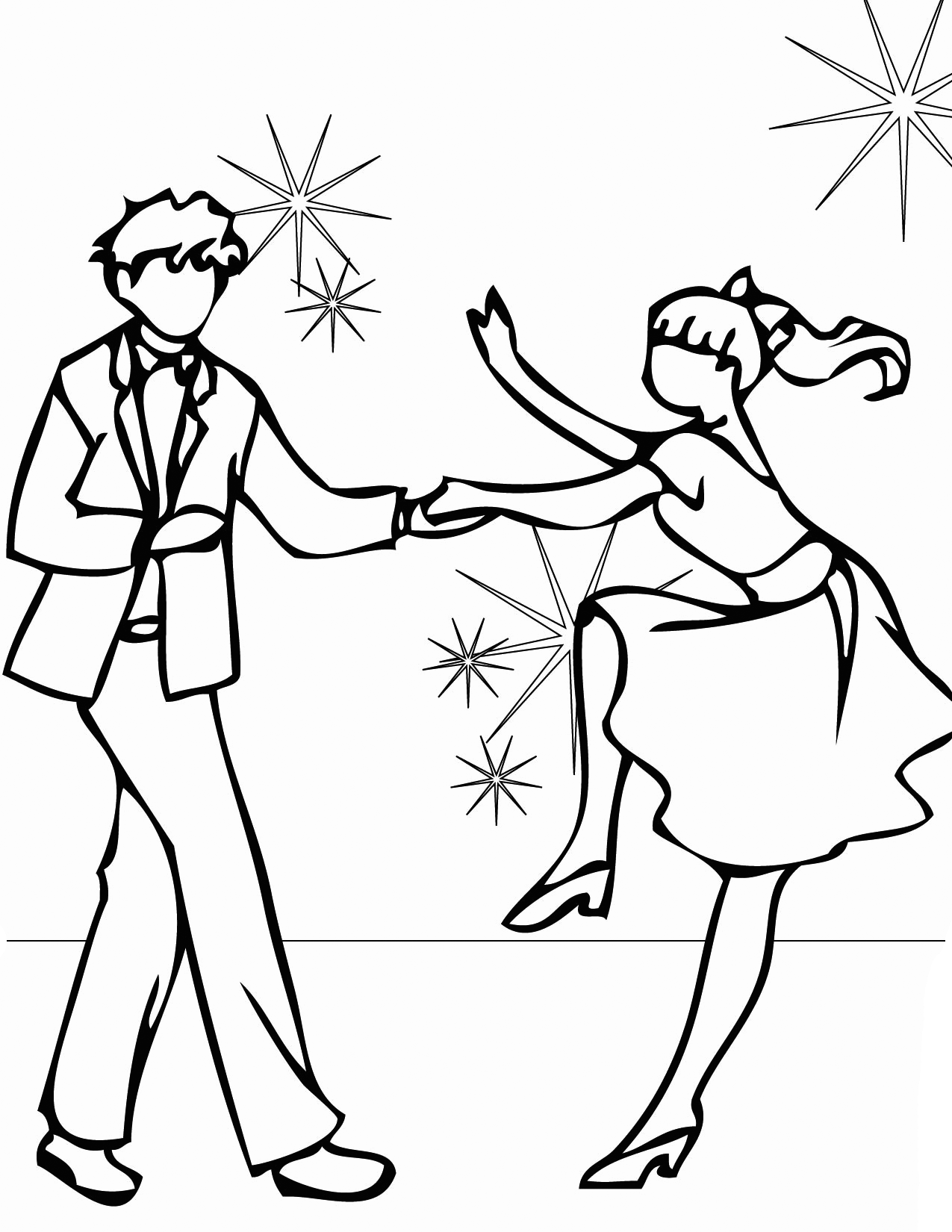 Slashcasual Dancing Coloring Pages