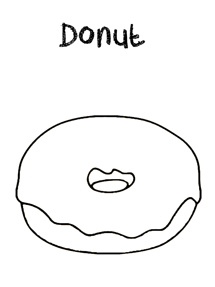 Donut Coloring Pages Free Printable