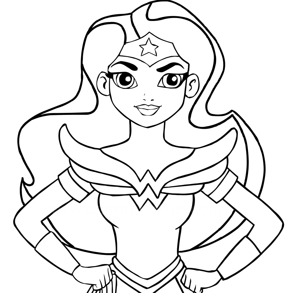 Free Printable Girl Superhero Coloring Pages