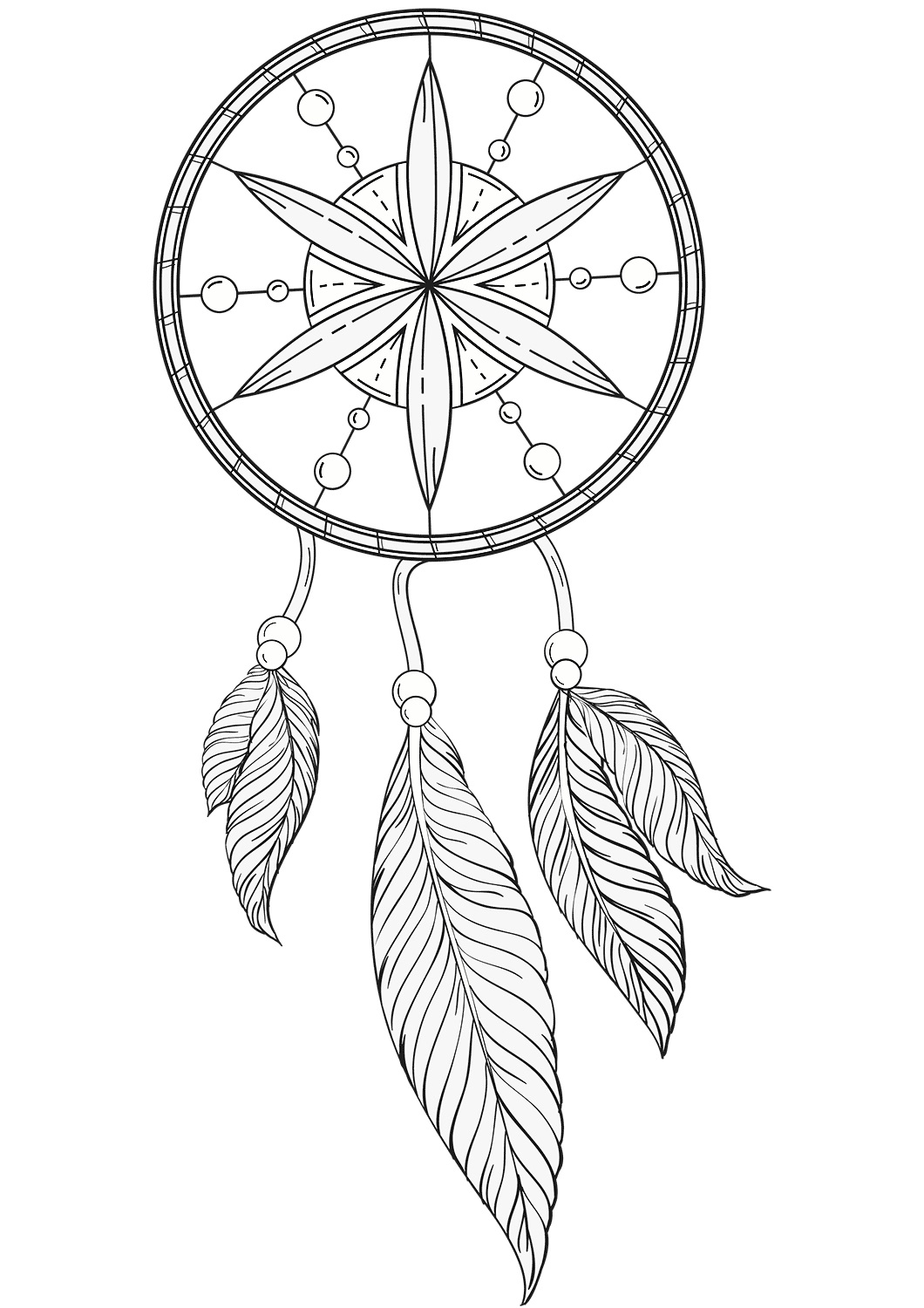 Printable Dream Catcher Coloring Pages