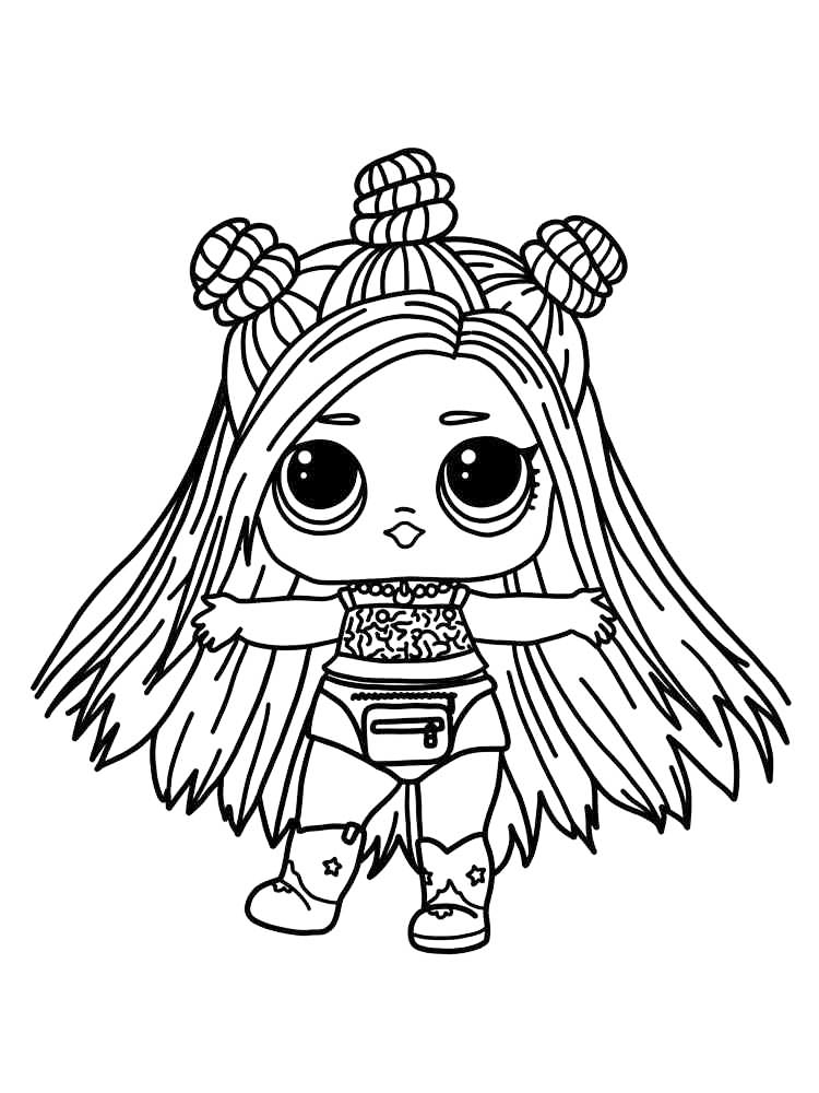 Happy Lol Doll Coloring Sheet