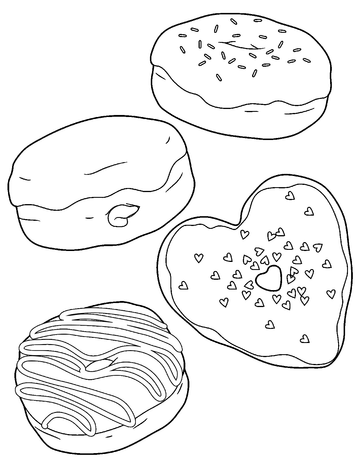 Donut Coloring Pages Best Coloring Pages For Kids