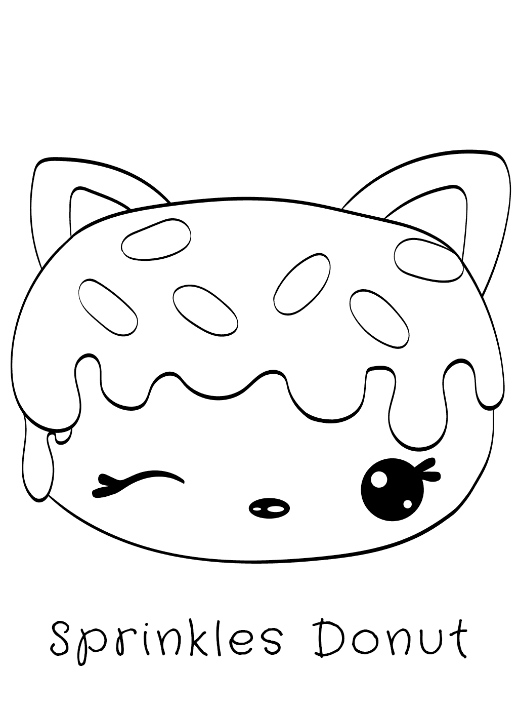 glazed donut coloring page