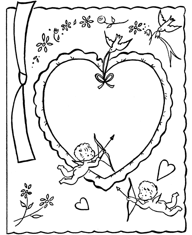 Printable Valentines Day Cards Best Coloring Pages For Kids