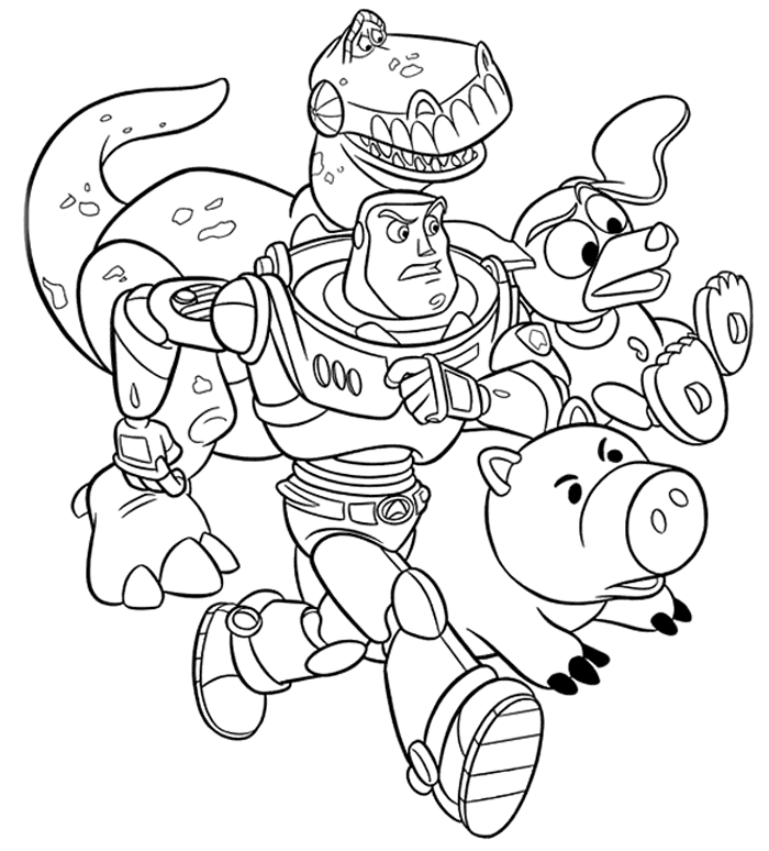 Toy Story Disney Coloring Page