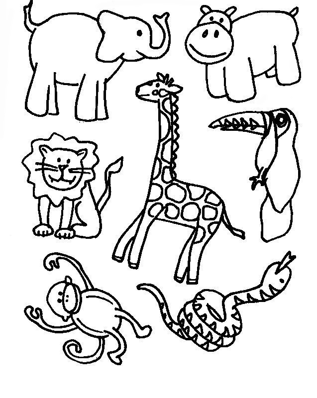 safari animal coloring pages