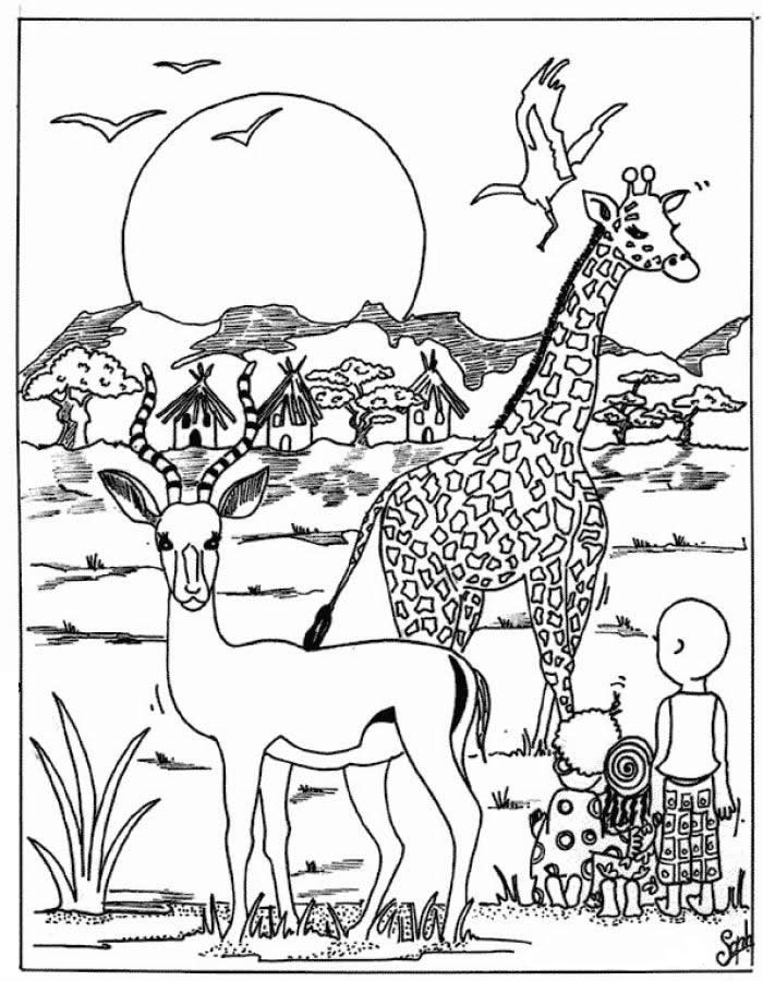 exotic animal coloring pages